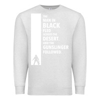 Oatmeal Heather the man in black fled across the desert Premium Sweatshirt - artisFamous