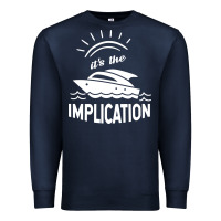Navy the implication   its always sunny in philadelphia Premium Sweatshirt - artisFamous