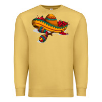 Antique Gold maracas sombrero mexican Premium Sweatshirt - artisFamous