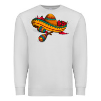 Dove Grey maracas sombrero mexican Premium Sweatshirt - artisFamous