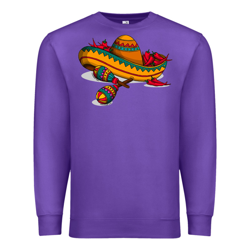 Maracas Sombrero Mexican Premium Sweatshirt by artisFamous | Teevron