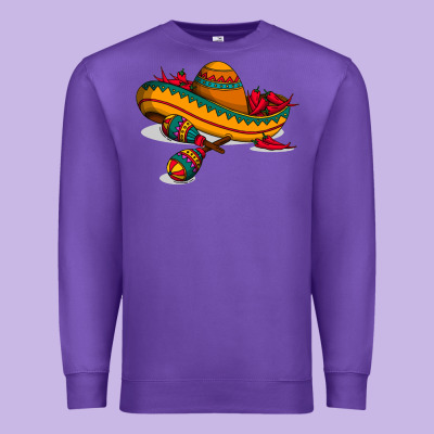 Maracas Sombrero Mexican Premium Sweatshirt Designed By Artisfamous