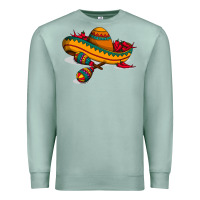 Seafoam maracas sombrero mexican Premium Sweatshirt - artisFamous