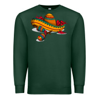 Sports Green maracas sombrero mexican Premium Sweatshirt - artisFamous