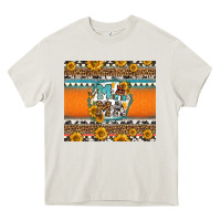 Cream sunflowers hexagon frame mama Heavy Core Tee - Jasminsmagicworld
