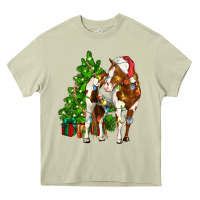 Mossy american paint horse christmas tree Heavy Core Tee - CowGirlArtShop