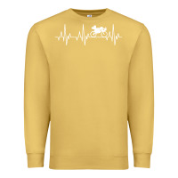Antique Gold heartbeat recumbent bicycle bike cyclist biking Premium Sweatshirt - artisFamous