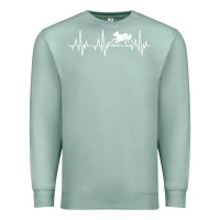 Seafoam heartbeat recumbent bicycle bike cyclist biking Premium Sweatshirt - artisFamous