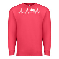 Cardinal heartbeat recumbent bicycle bike cyclist biking Premium Sweatshirt - artisFamous