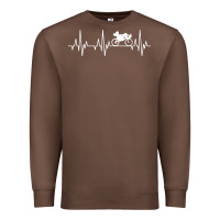 Chestnut heartbeat recumbent bicycle bike cyclist biking Premium Sweatshirt - artisFamous