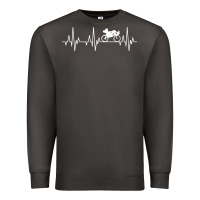 Smoke heartbeat recumbent bicycle bike cyclist biking Premium Sweatshirt - artisFamous