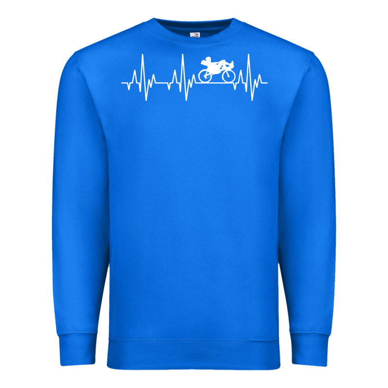 Heartbeat Recumbent Bicycle Bike Cyclist Biking Premium Sweatshirt by artisFamous | Teevron