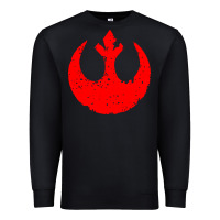 Black distressed rebel alliance symbol Premium Sweatshirt - artisFamous