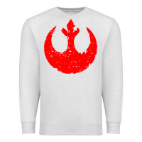 Oatmeal Heather distressed rebel alliance symbol Premium Sweatshirt - artisFamous