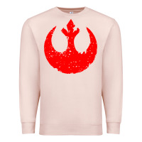 Pale Pink distressed rebel alliance symbol Premium Sweatshirt - artisFamous