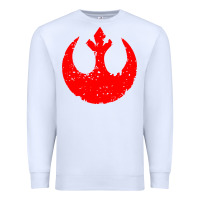 White distressed rebel alliance symbol Premium Sweatshirt - artisFamous
