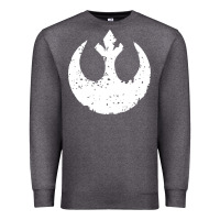 Charcoal Heather distressed rebel alliance symbol Premium Sweatshirt - artisFamous