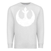 Oatmeal Heather distressed rebel alliance symbol Premium Sweatshirt - artisFamous
