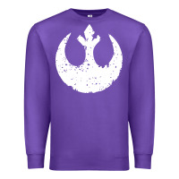 Purple distressed rebel alliance symbol Premium Sweatshirt - artisFamous