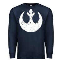 Navy distressed rebel alliance symbol Premium Sweatshirt - artisFamous