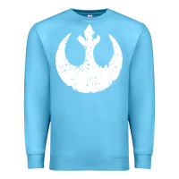 Ocean Blue distressed rebel alliance symbol Premium Sweatshirt - artisFamous