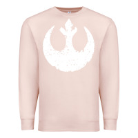 Pale Pink distressed rebel alliance symbol Premium Sweatshirt - artisFamous