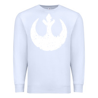 White distressed rebel alliance symbol Premium Sweatshirt - artisFamous