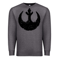 Charcoal Heather distressed rebel alliance symbol Premium Sweatshirt - artisFamous