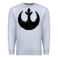 Heather Grey distressed rebel alliance symbol Premium Sweatshirt - artisFamous