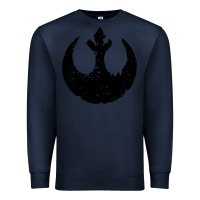 Navy distressed rebel alliance symbol Premium Sweatshirt - artisFamous