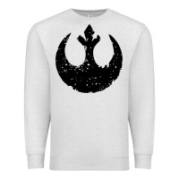 Oatmeal Heather distressed rebel alliance symbol Premium Sweatshirt - artisFamous