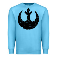 Ocean Blue distressed rebel alliance symbol Premium Sweatshirt - artisFamous