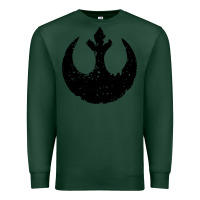 Sports Green distressed rebel alliance symbol Premium Sweatshirt - artisFamous