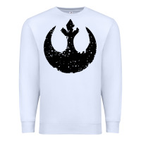 White distressed rebel alliance symbol Premium Sweatshirt - artisFamous