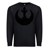 Black distressed rebel alliance symbol Premium Sweatshirt - artisFamous