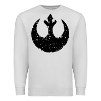 Dove Grey distressed rebel alliance symbol Premium Sweatshirt - artisFamous