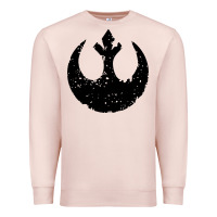 Pale Pink distressed rebel alliance symbol Premium Sweatshirt - artisFamous