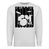 Dove Grey vintage retro drummer Premium Sweatshirt - artisFamous