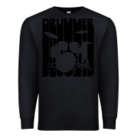 Black vintage retro drummer Premium Sweatshirt - artisFamous