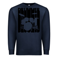 Navy vintage retro drummer Premium Sweatshirt - artisFamous