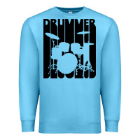Ocean Blue vintage retro drummer Premium Sweatshirt - artisFamous