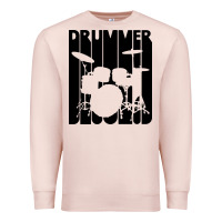 Pale Pink vintage retro drummer Premium Sweatshirt - artisFamous