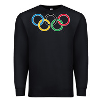 Black Olympic Rings Premium Sweatshirt - artisFamous
