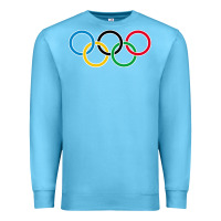 Ocean Blue Olympic Rings Premium Sweatshirt - artisFamous