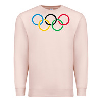 Pale Pink Olympic Rings Premium Sweatshirt - artisFamous