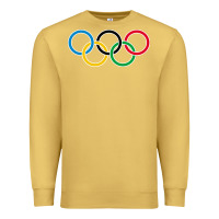 Antique Gold Olympic Rings Premium Sweatshirt - artisFamous