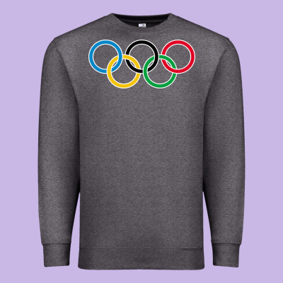 Olympic Rings Premium Sweatshirt Designed By Artisfamous