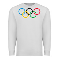 Dove Grey Olympic Rings Premium Sweatshirt - artisFamous