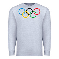 Heather Grey Olympic Rings Premium Sweatshirt - artisFamous