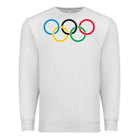 Oatmeal Heather Olympic Rings Premium Sweatshirt - artisFamous